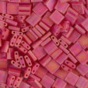 Miyuki Tila Beads 5x5x1.9 mm TL-0408FR - Opaque Red AB Mat x10g