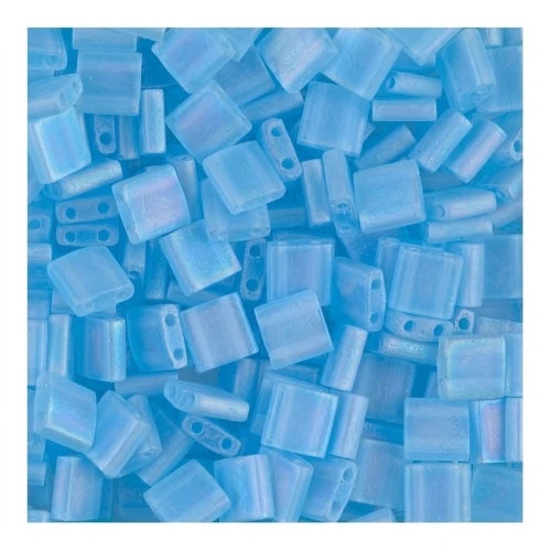 Miyuki Tila Beads 5x5x1.9 mm TL-0148FR - Mat Tr Aqua AB x10g