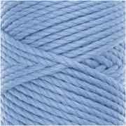 Cordón de algodón de 3mm Macramé Skinny Blue x 55m