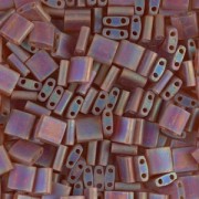 Miyuki Tila Beads 5x5x1.9 mm TL-0134FR - Mt Tr Dark Topaz AB x10g|raw }}