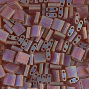 Miyuki Tila Beads 5x5x1.9 mm TL-0134FR - Mt Tr Dark Topaz AB x10g