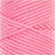 Cordón de algodón de macramé de 3 mm rosa fino x 55 m
