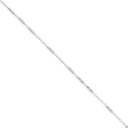 Cadena Forçat alternada 1,25 mm en Plata 925 x50cm