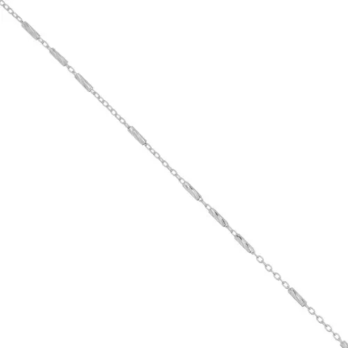 Cadena Forçat alternada 1,25 mm en Plata 925 x50cm