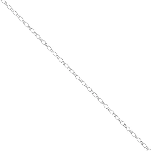 Cadena malla plana 2,8 mm Chapado en plata fina x1m