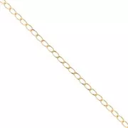 Cadena Caballo 2.5 mm Dorado con oro fino x1m