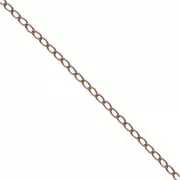 Cadena malla eslabones plana ovalada 2,5 mm cobre antiguo x1m
