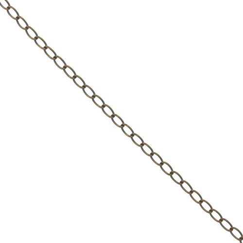 Cadena malla caballo 2,5 mm bronce x1m