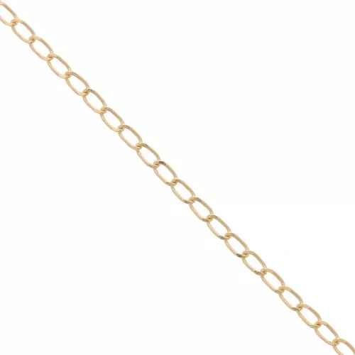 Cadena malla eslabones 2,8 mm Dorado con oro fino x1m