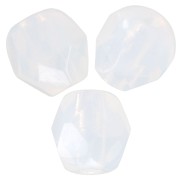 Facetadas 4 mm White Opal  x50