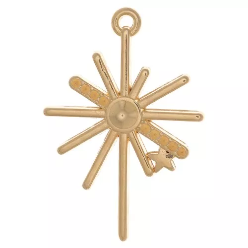 Colgante Estrella del Norte 36x25 mm - Chapado en oro x1