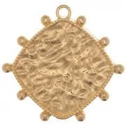 Colgante de diamantes con bolitas 25x26 mm - Dorado con oro fino x1