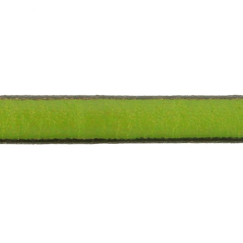 Cordón plano cuero 5x2 mm Pistacho x30cm