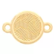 Entrepieza redondo - Cruz de la Bendición 19x13 mm - Chapado en oro x1