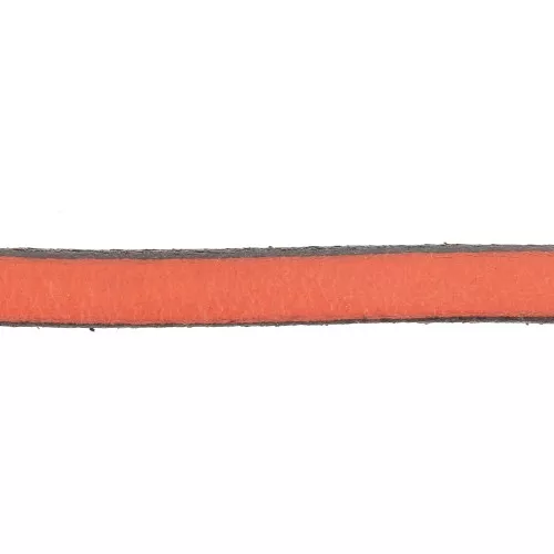 Cordón plano cuero 5x2 mm Naranja x30cm