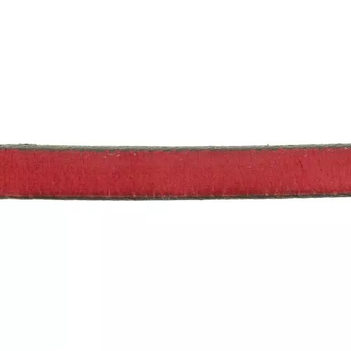 Cordón plano cuero 5x2 mm Rojo x30cm