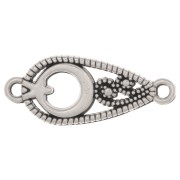 Entreprieza de gota de arabesco 21,5x9 mm - Chapado en plata antigua x1|raw }}