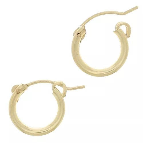 Ganchos Pendientes de aros 13 mm de Gold filled x2