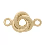 Entrepieza 3 anillas entrelazados 8x4.5 mm - Gold filled x1