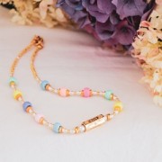 Cuentas con agujeros grandes - Cuentas Pony - 9x6 mm Fucsia x50