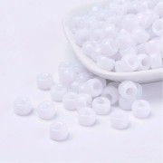 Cuentas con agujeros grandes - Cuentas Pony - 9x6 mm Blanco x50|raw }}