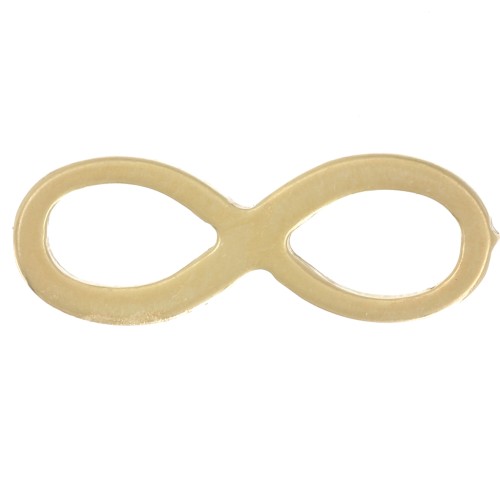 Separador infinito 12x4 mm - Plata 925 dorado x1