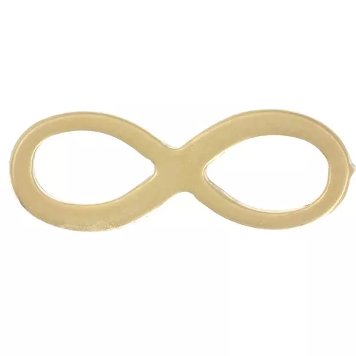 Separador infinito 12x4 mm - Plata 925 dorado x1