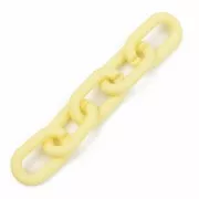 Eslabones acrílicos ovalados 27X16 mm - Amarillo opaco Mate x10