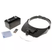 Lupa binocular frontal con lentes x1,2, x1,8, x2,5, x3,5 y x1 LED
