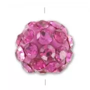 Redonda plastilina strass coreano 8 mm Rosa x1