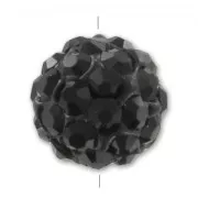 Redonda plastilina strass coreano 8 mm Jet  x1