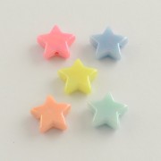 Cuentas de estrella iridiscente - 14 mm - Multicolor Pastel x50|raw }}