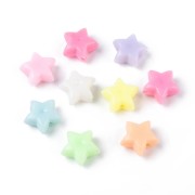 Cuentas de estrella - 11 mm - Multicolor Pastel x50|raw }}