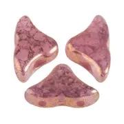 Cuentas de vidrio  Hélios® por Puca®  6x10 mm - Rose Opal Bronze x10g