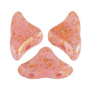 Cuentas de vidrio  Hélios® por Puca®  6x10 mm - Rose Opal Tweedy x10g|raw }}