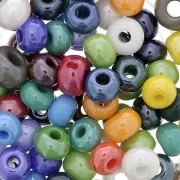 Cuentas de Rocalla Preciosa 3/0, 5,6 mm - Mezcla opaca con brillo, 20 g