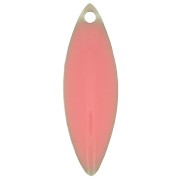 Dijes navette de metal y resina epoxi 16x5 mm - Rose clair x6|raw }}