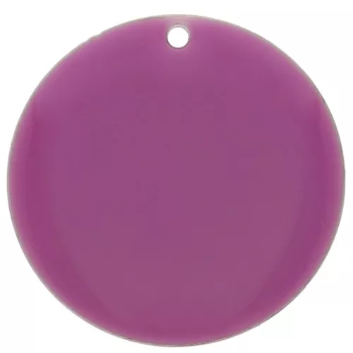 Dije redondo de metal y resina epoxi 25 mm - Lilas x1