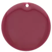 Dije redondo de metal y resina epoxi 25 mm - Lías de vino x1