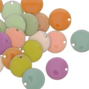 Surtido de Lentejuelas Redondas de Resina Epoxi 12 mm - Multicolor Pastel x20|raw }}