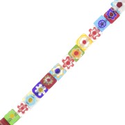 Cubos de vidrio Millefiori 6 mm Multicolor x30|raw }}