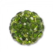 Redonda semi-agujereada plastilina strass coreano 8 mm Olivine|raw }}