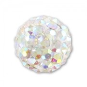 Redonda semi-agujereada plastilina strass coreano 8 mm Crystal A