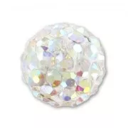 Redonda semi-agujereada plastilina strass coreano 8 mm Crystal A