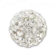 Redonda semi-agujereada plastilina strass coreano 8 mm Crystal|raw }}