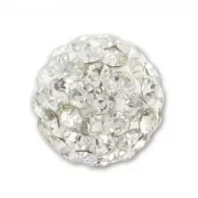 Redonda semi-agujereada plastilina strass coreano 8 mm Crystal