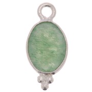 Dije facetado con Bolas Pequeñas 14x7 mm Plata 925 - Aventurine x1|raw }}