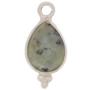 Dije gota facetado con bolas pequeñas 14x7 mm - Turquoise Africaine