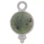 Dije redondo facetado con bolas pequeñas 7 mm Plata 925 - Turquoise Africaine