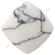 Cuenta cuadrada lisa 8 mm de piedra gema - Howlite x1|raw }}
